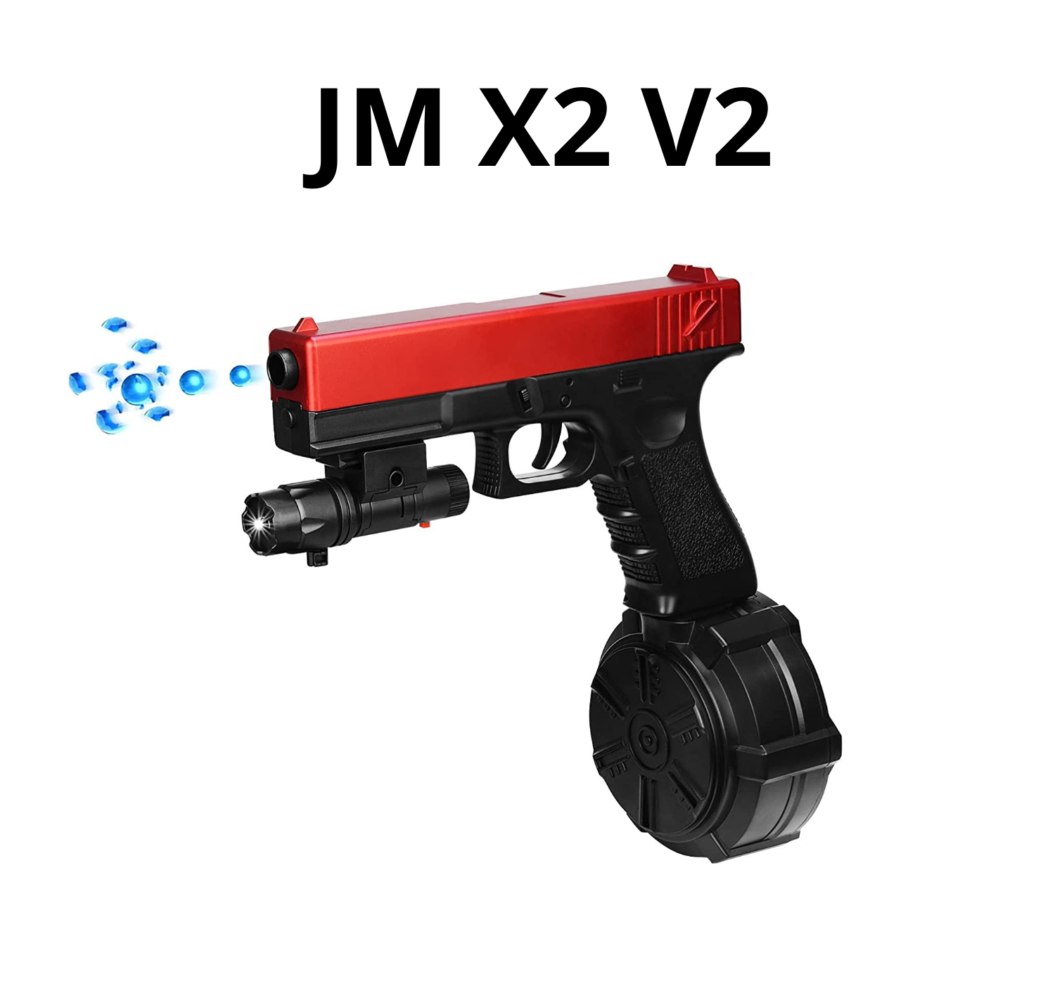AsmrCap JM-X2 Gel Ball Blaster Pistol with Drum, Manual & Automatic Dual  Mode, Linked Shooting Effect with 40000 Gel Balls, Goggles for Shooting  Team
